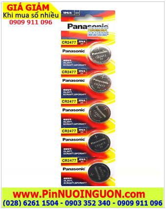 COMBO 1 Vỉ 5viên Pin Panasonic CR2477 Lithium 3.0v chính hãng _Made in Indonesia